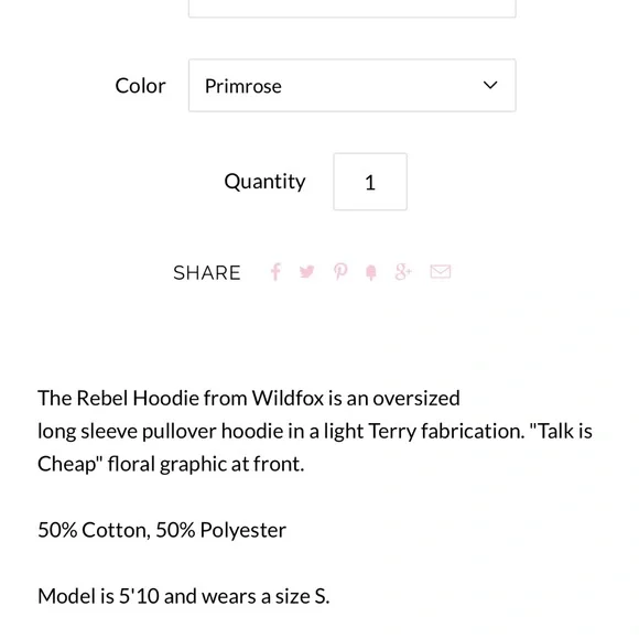 Wildfox TALK IS CHEAP REBEL HOODIE 🌹 - Picture 8 of 10